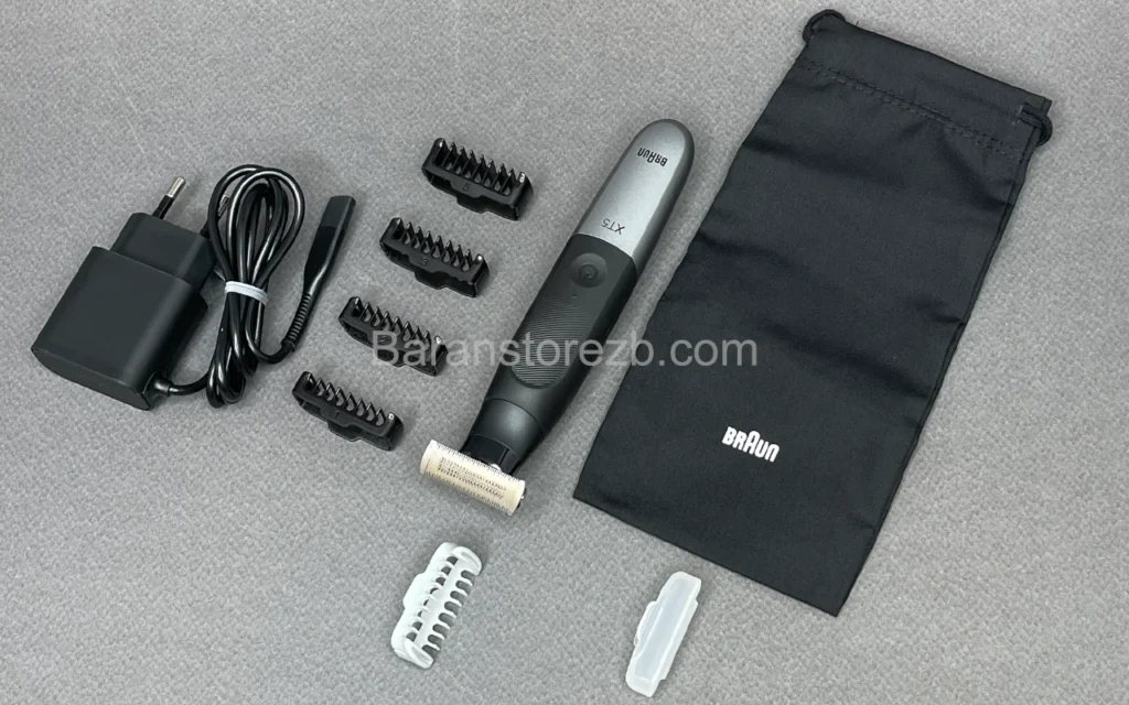 عکس از تریمر براون xt5100 با وسایل همراه آن