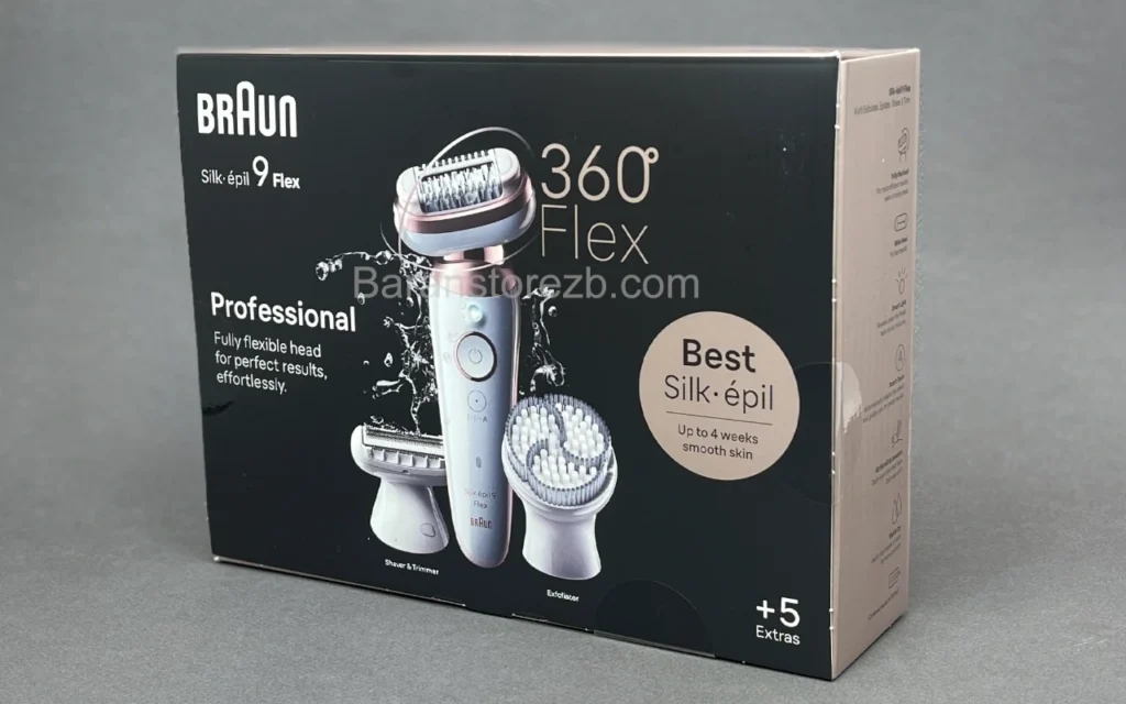 اپیلیدی براون سری 9Flex مدل SES9060 3D 9 عکس از پک بسته بندی براون سری 9 فلکس