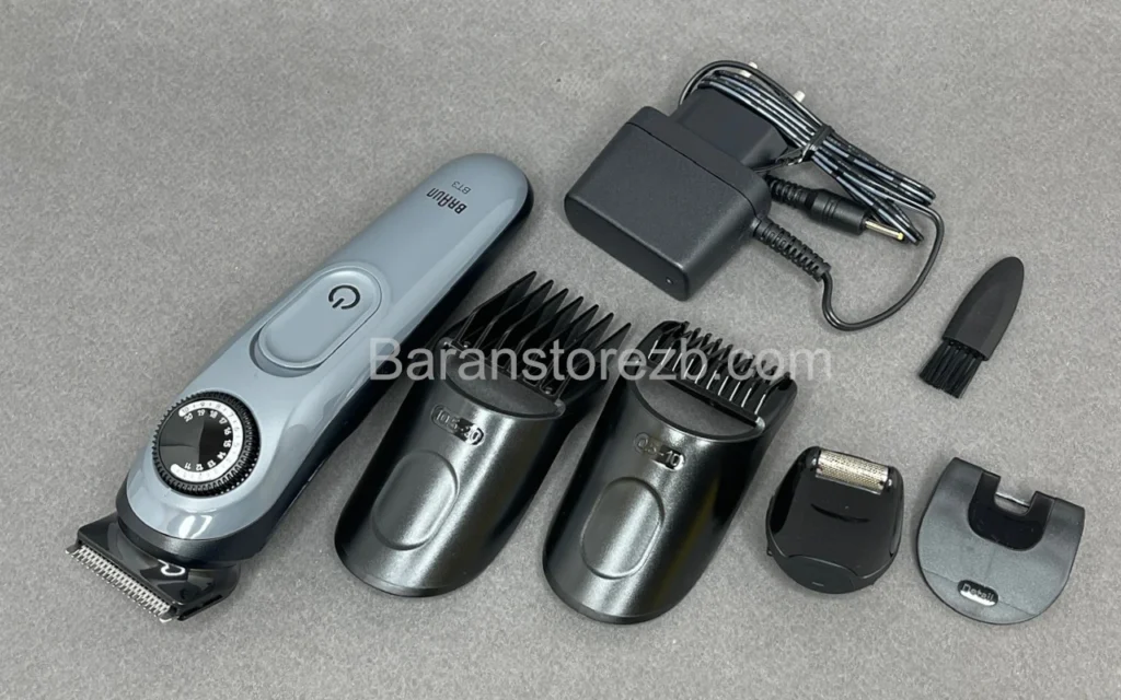 عکس از ماشین اصلاح براون مدل BT3560 با تمام ابزار همراه آن